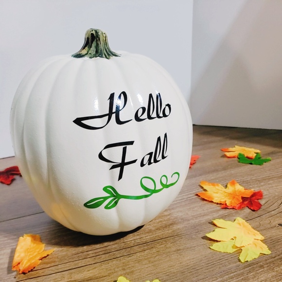 handmade Eva foam white pumpkin hello fall - Picture 3 of 4